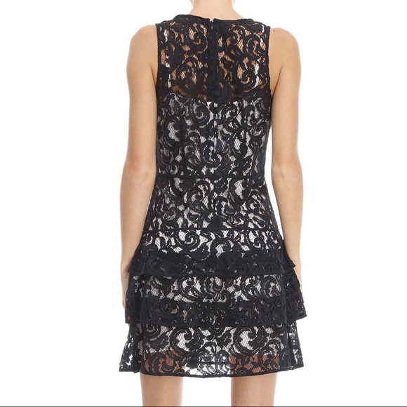 NEW MICHAEL MICHAEL KORS DARK NAVY LACE TIERED MINI DRESS - Picture 6 of 8